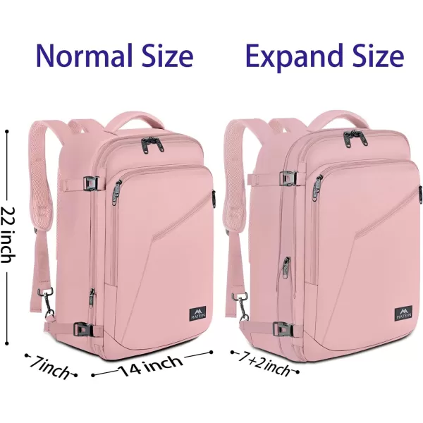 MATEIN Carry on Backpack for Women 40L Heavy Duty Travel Backpack Airplane Approved Expandable Simple Fashion Backpack for Women Frequent Traveler Gifts Light PurpleXXLarge Pink