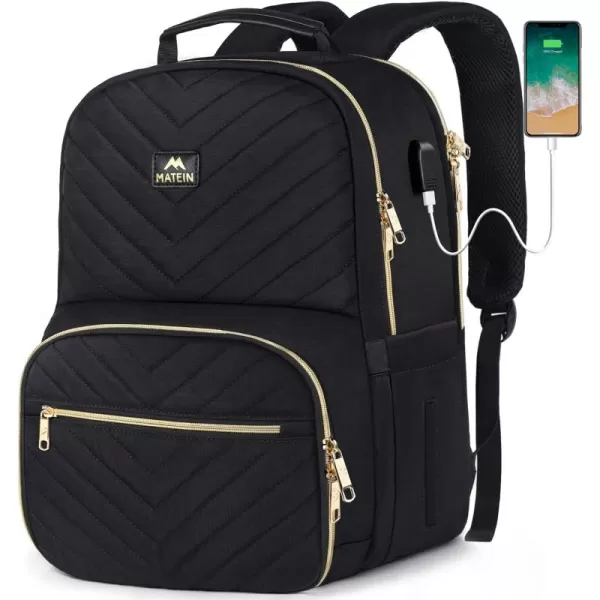 MATEIN Lunch Backpack Insulated Cooler Backpack with Lunch Box Fits 156 Inch Laptop Waterproof Nurse Backpack Teacher Lunch Bag with USB Port for Work Business Travel Hiking PurpleBlack