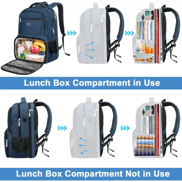 MATEIN Mens Backpack for Work Water Resistant Lunch Box Backpack Fits 18 Inch Laptop Flight Approved Travel Backpack with Luggage Sleve Extra Large Insulated Cooler Backpack Gift for AdultBlue