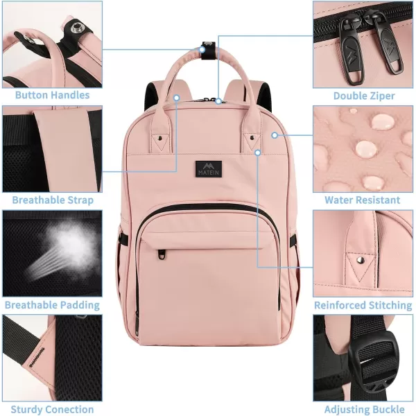 MATEIN Nursing Bag for Nurses 17 Inch Extra Large Waterproof Laptop Backpack Nurse Backpack with Removable Organizer Anti Theft Padded Womens Work Clinical Bag for Business College Travel HomePink