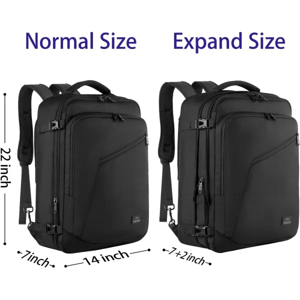 MATEIN Travel Backpack Personal Item Size Carry on Backpack for Airplanes Simple Backpack with Trolley Sleeve Gifts for International Travelers 35L Peacock BlueBlack