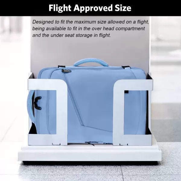 MATEIN Travel Backpack Personal Item Size Carry on Backpack for Airplanes Simple Backpack with Trolley Sleeve Gifts for International Travelers 35L Peacock BlueLight Blue