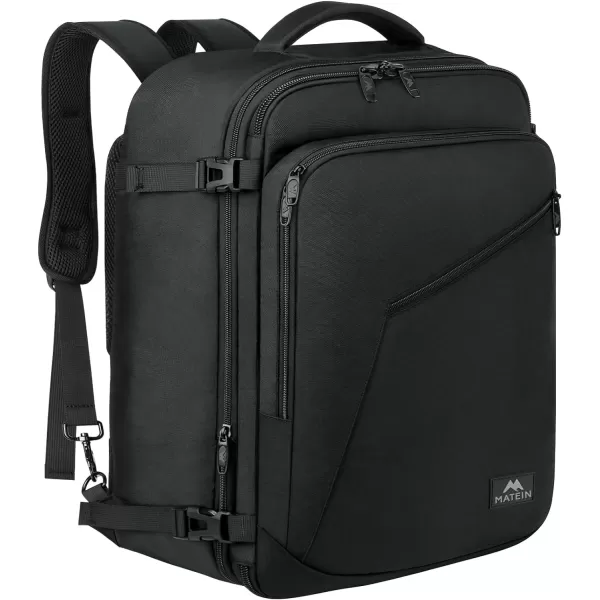 MATEIN Travel Backpack Personal Item Size Carry on Backpack for Airplanes Simple Backpack with Trolley Sleeve Gifts for International Travelers 35L Peacock BlueBlack