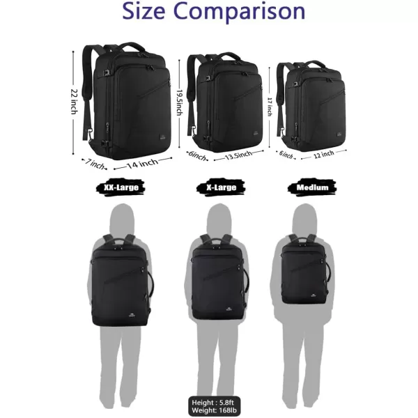 MATEIN Travel Backpack Personal Item Size Carry on Backpack for Airplanes Simple Backpack with Trolley Sleeve Gifts for International Travelers 35L Peacock BlueBlack