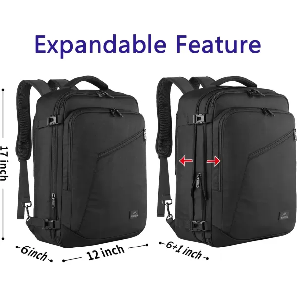 MATEIN Travel Backpack Personal Item Size Carry on Backpack for Airplanes Simple Backpack with Trolley Sleeve Gifts for International Travelers 35L Peacock BlueBlack