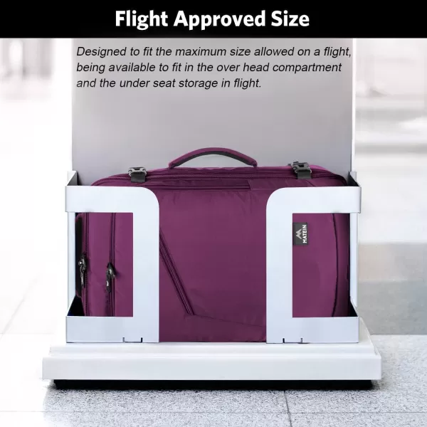 MATEIN Travel Backpack Personal Item Size Carry on Backpack for Airplanes Simple Backpack with Trolley Sleeve Gifts for International Travelers 35L Peacock BluePurple