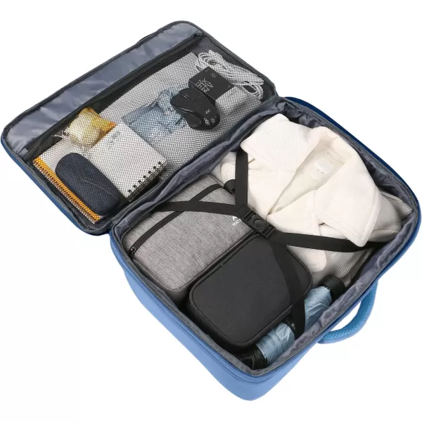 MATEIN Travel Backpack Personal Item Size Carry on Backpack for Airplanes Simple Backpack with Trolley Sleeve Gifts for International Travelers 35L Peacock BlueLight Blue