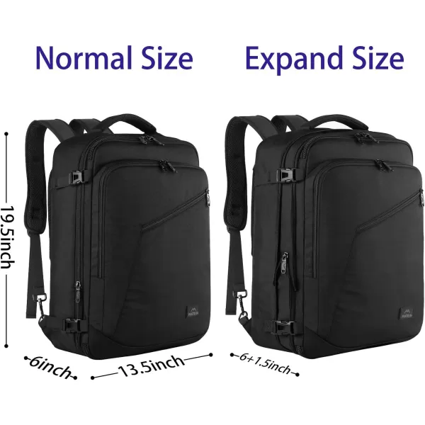 MATEIN Travel Backpack Personal Item Size Carry on Backpack for Airplanes Simple Backpack with Trolley Sleeve Gifts for International Travelers 35L Peacock BlueBlack