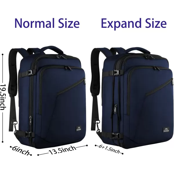 MATEIN Travel Backpack Personal Item Size Carry on Backpack for Airplanes Simple Backpack with Trolley Sleeve Gifts for International Travelers 35L Peacock BlueBlue