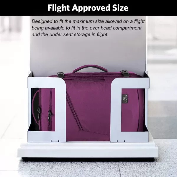 MATEIN Travel Backpack Personal Item Size Carry on Backpack for Airplanes Simple Backpack with Trolley Sleeve Gifts for International Travelers 35L Peacock BluePurple