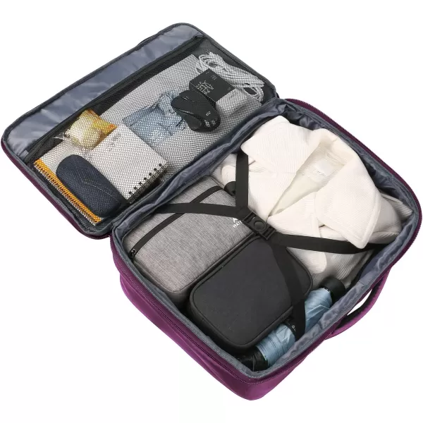 MATEIN Travel Backpack Personal Item Size Carry on Backpack for Airplanes Simple Backpack with Trolley Sleeve Gifts for International Travelers 35L Peacock BluePurple