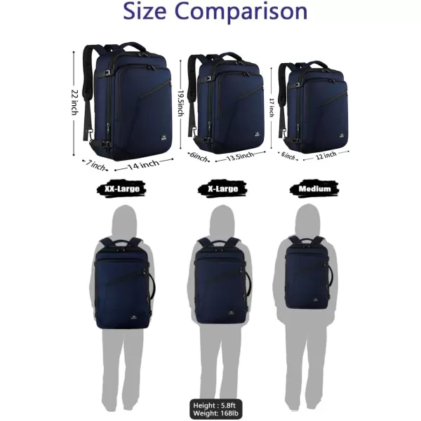 MATEIN Travel Backpack Personal Item Size Carry on Backpack for Airplanes Simple Backpack with Trolley Sleeve Gifts for International Travelers 35L Peacock BlueBlue