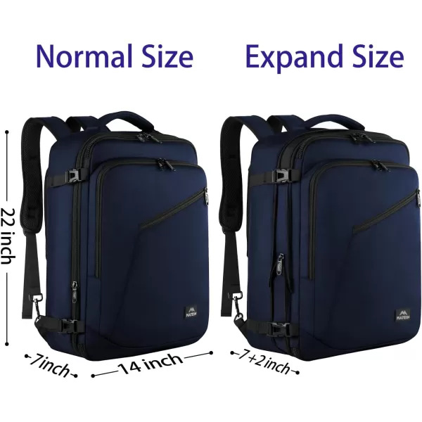 MATEIN Travel Backpack Personal Item Size Carry on Backpack for Airplanes Simple Backpack with Trolley Sleeve Gifts for International Travelers 35L Peacock BlueBlue