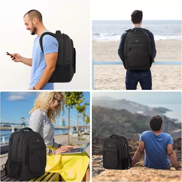 MATEIN Travel Backpack for Women Expandable 156 inch Laptop Backpack with USB Charging Port Large Anti Theft Business Computer Bag Water Resistant College Backpack Gift for Women Men PurpleBlack