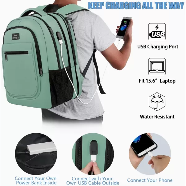 MATEIN Travel Backpack for Women Expandable 156 inch Laptop Backpack with USB Charging Port Large Anti Theft Business Computer Bag Water Resistant College Backpack Gift for Women Men PurpleCyan