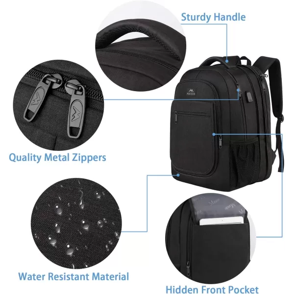 MATEIN Travel Backpack for Women Expandable 156 inch Laptop Backpack with USB Charging Port Large Anti Theft Business Computer Bag Water Resistant College Backpack Gift for Women Men PurpleBlack