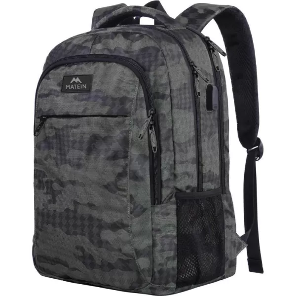 MATEIN Beige Laptop Backpack 156 Inch Lightweight Sturdy Bag for College Supplies with USB Charging Port Water Resistant Anti Theft Travel Computer Daypack Fashion Work Nurse Bag Gift for WomenGrey and Black Camo