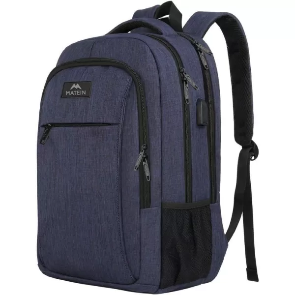 MATEIN Beige Laptop Backpack 156 Inch Lightweight Sturdy Bag for College Supplies with USB Charging Port Water Resistant Anti Theft Travel Computer Daypack Fashion Work Nurse Bag Gift for WomenBlue