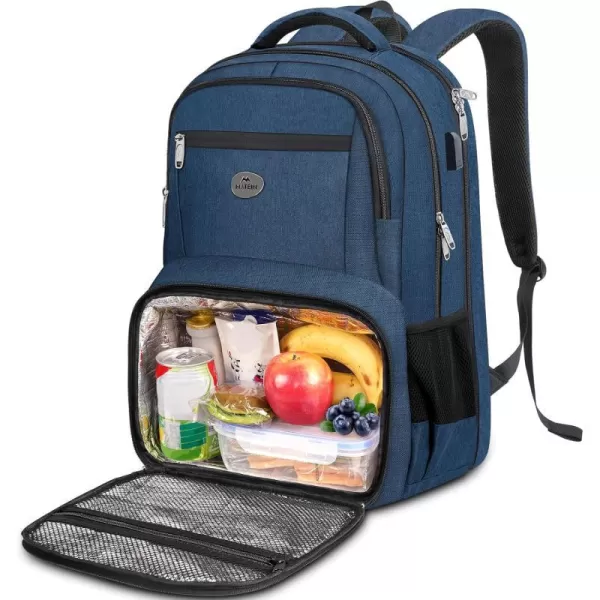 MATEIN Mens Backpack for Work Water Resistant Lunch Box Backpack Fits 18 Inch Laptop Flight Approved Travel Backpack with Luggage Sleve Extra Large Insulated Cooler Backpack Gift for AdultBlue