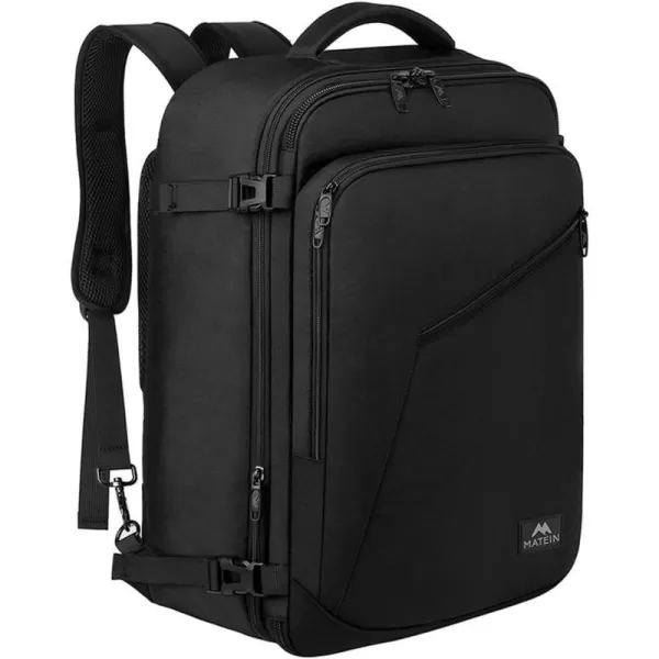 MATEIN Travel Backpack Personal Item Size Carry on Backpack for Airplanes Simple Backpack with Trolley Sleeve Gifts for International Travelers 35L Peacock BlueBlack