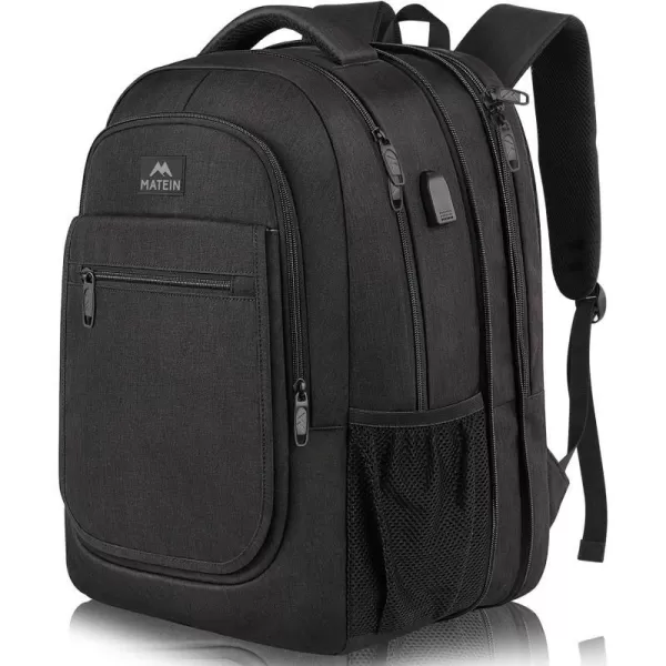 MATEIN Travel Backpack for Women Expandable 156 inch Laptop Backpack with USB Charging Port Large Anti Theft Business Computer Bag Water Resistant College Backpack Gift for Women Men PurpleBlack