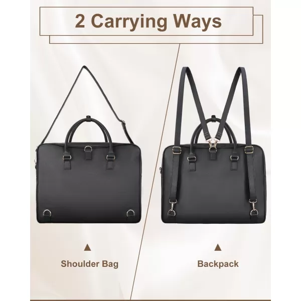 MATEIN 173 Inch Laptop Briefcase Extra Large Convertible Briefcase Backpack for Women Waterproof Laptop Bag for Work 3 in 1 Shoulder Bag Computer Messenger Bag Gift for Business Office Lady Black