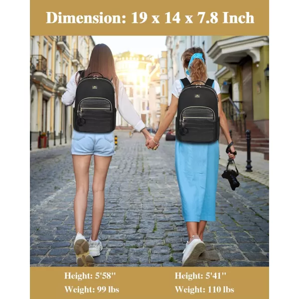 MATEIN Lunch Backpack for Women 156inch Water Resistant Insulated Cooler Backpack Purse Stylish Quilted Laptop Backpack with USB Charging Port for College Work Pincic Camping Beaches17 InchLaptop Backpack Dark Black