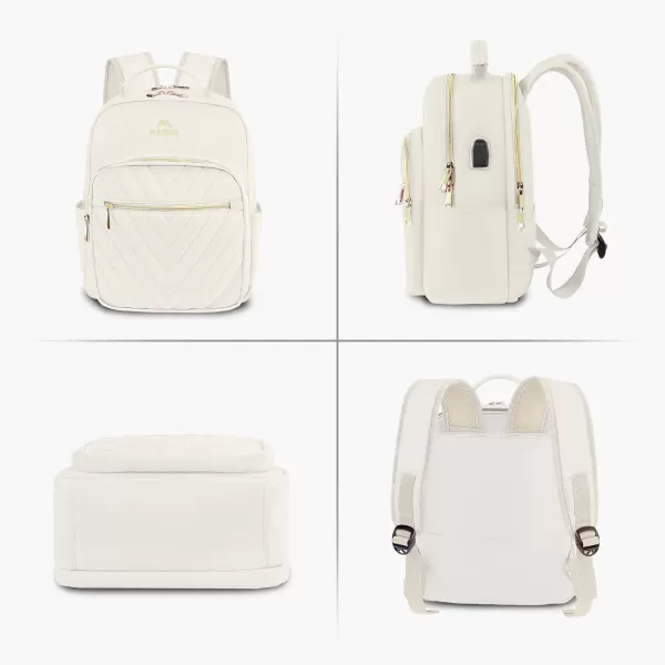 MATEIN Mini Backpack for Women Waterproof Stylish Daypack Purse Shoulder Bag with USB Charging Port Lightweight Small Casual Daily Travel Backpack Lady Girls Gifts for Work School 2pcs Sets BlackBeige