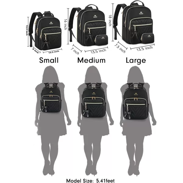 MATEIN Mini Backpack for Women Waterproof Stylish Daypack Purse Shoulder Bag with USB Charging Port Lightweight Small Casual Daily Travel Backpack Lady Girls Gifts for Work School 2pcs Sets BlackBlack