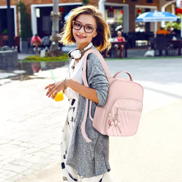 MATEIN Mini Backpack for Women Waterproof Stylish Daypack Purse Shoulder Bag with USB Charging Port Lightweight Small Casual Daily Travel Backpack Lady Girls Gifts for Work School 2pcs Sets BlackPink