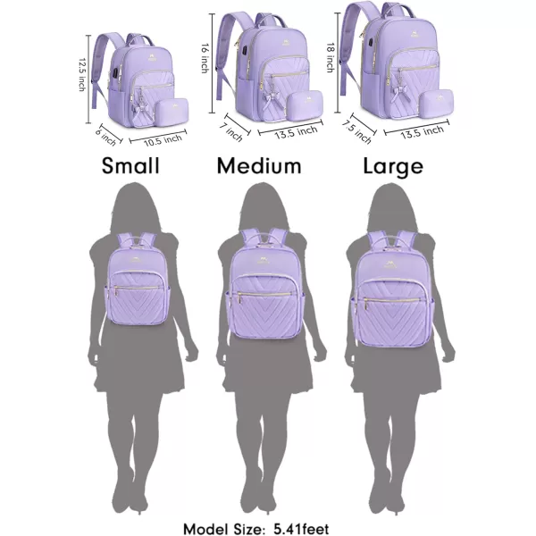 MATEIN Mini Backpack for Women Waterproof Stylish Daypack Purse Shoulder Bag with USB Charging Port Lightweight Small Casual Daily Travel Backpack Lady Girls Gifts for Work School 2pcs Sets BlackPurple