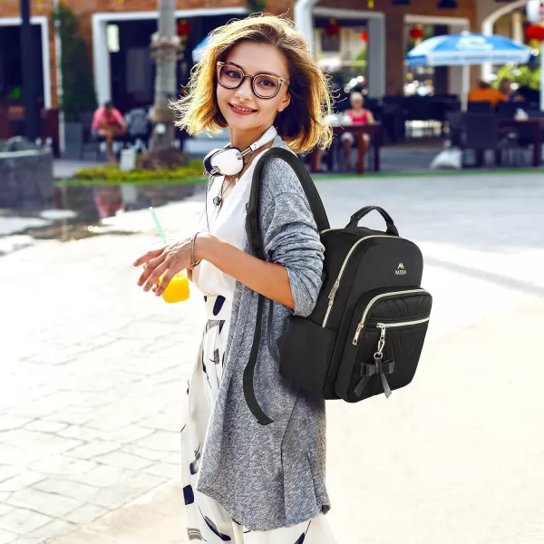 MATEIN Mini Backpack for Women Waterproof Stylish Daypack Purse Shoulder Bag with USB Charging Port Lightweight Small Casual Daily Travel Backpack Lady Girls Gifts for Work School 2pcs Sets BlackBlack