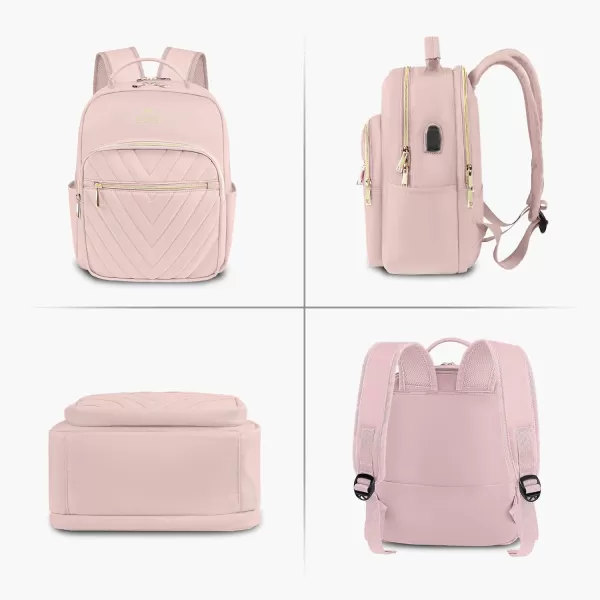 MATEIN Mini Backpack for Women Waterproof Stylish Daypack Purse Shoulder Bag with USB Charging Port Lightweight Small Casual Daily Travel Backpack Lady Girls Gifts for Work School 2pcs Sets BlackPink