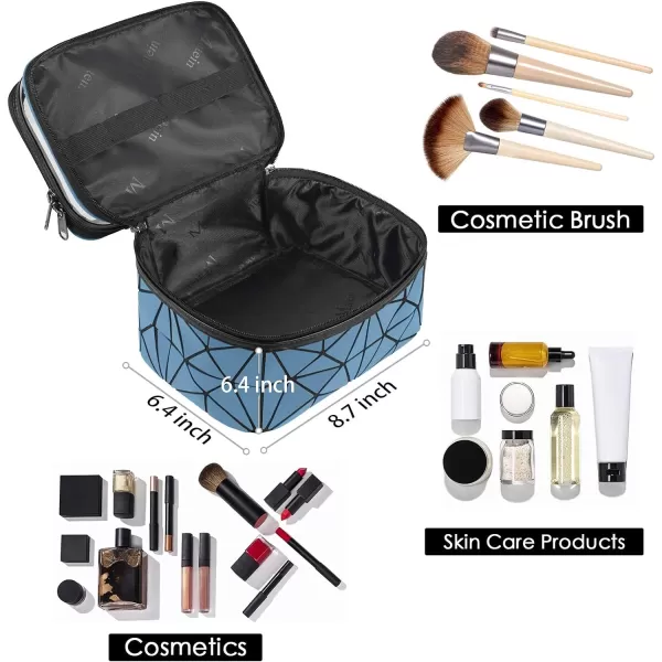 MATEIN Travel Makeup Bag Set Luxury Luminous Geometric Cosmetic Bag for Women High End Designer Holographic Makeup Bags Organizer Set Double Layer Portable Multifunctional Toiletry Bags SetMATEIN Travel Makeup Bag Set Luxury Luminous Geometric Cosmetic Bag for Women High End Designer Holographic Makeup Bags Organizer Set Double Layer Portable Multifunctional Toiletry Bags Set
