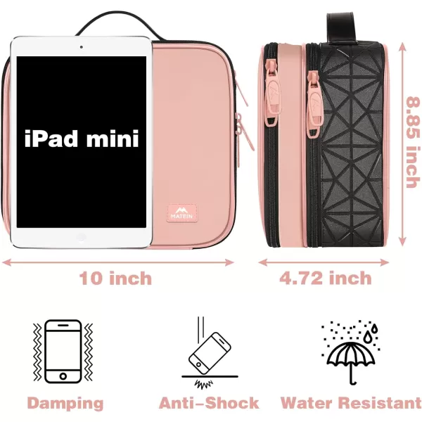 Cable Organizer Bag Waterproof Travel Electronic Storage with Adjustable Divider Shockproof Portable Double Layer Tech Bags Carrying Case for Cord Earbuds Charger SD Card Tech Gifts BlackPink