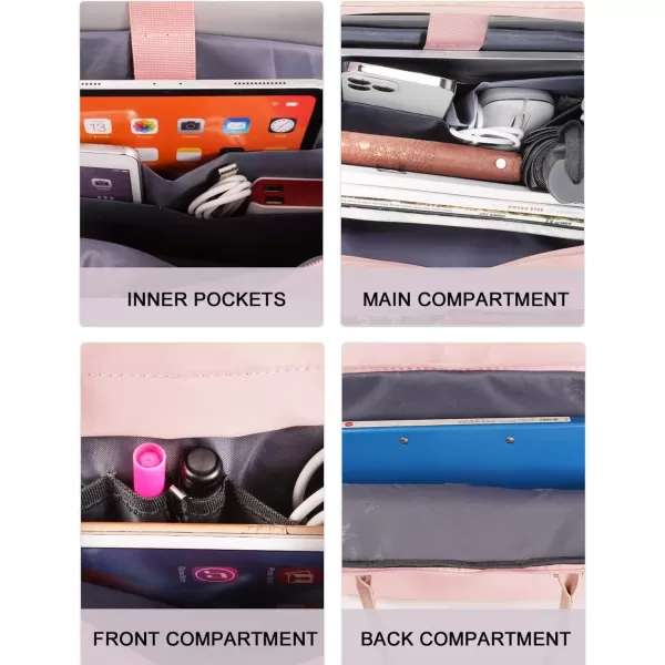 Laptop Bag for Women 156 inch Computer Briefcase Sleeve Case Large Waterresistant Cute Messenger Work Tote Bible with Crossbody Shoulder Strap Gift Office Travel Business College Pink17inch Pink