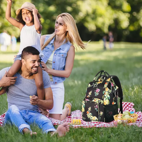 Lunch Backpack Insulated Cooler Backpack Lunch Box Laptop Backpack with USB Port for Women Men Water Resistant Leak Proof Lunch Bag Nurses Gifts for Women Work Travel Picnic Fits 156 Inch Laptop156inch Multicolor