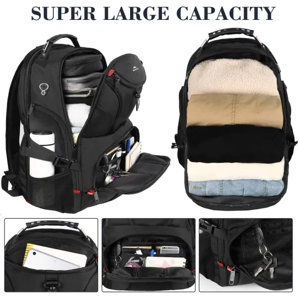 MATEIN Backpack for Men Extra Large Laptop Backpack with USB Port Travel Backpacks for Women Anti Theft College Computer Bag Water Resistant TSA Business Work Rucksack Fit 17 Inch Notebook BlackBlack