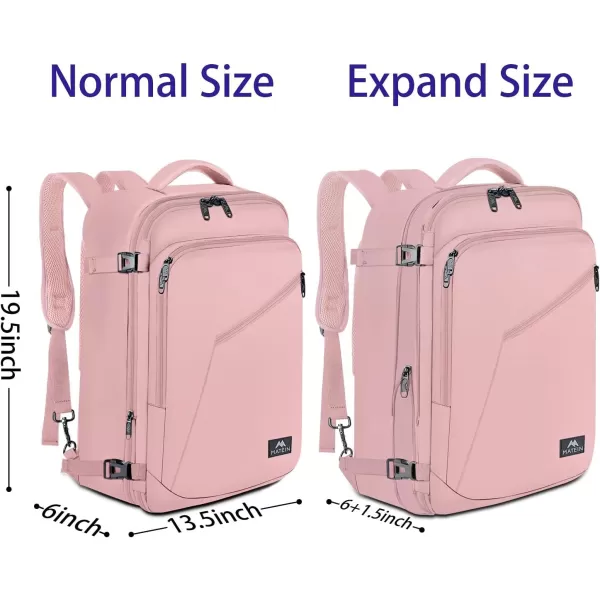 MATEIN Carry on Backpack Extra Large Travel Backpack Expandable Airplane Approved Weekender Bag for Men and Women Water Resistant Lightweight Daypack for Flight 40L BlackXLarge Pink