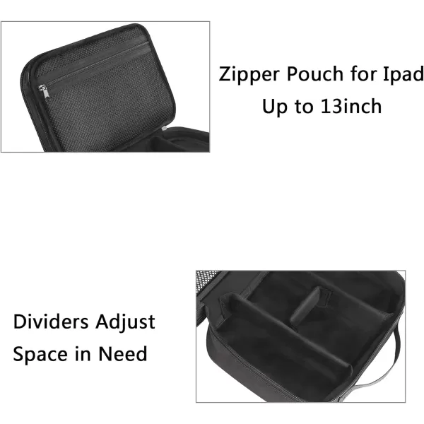 MATEIN Electronics Organizer Travel Case Water Resistant Cable Organizer Bag for Travel Essentials Tech Travel Gifts for Men Cable Storage Bag as Travel Accessories for Phone Cord iPad Black1  Antique Black Large