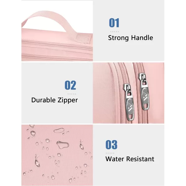 MATEIN Electronics Organizer Travel Case Water Resistant Cable Organizer Bag for Travel Essentials Tech Travel Gifts for Men Cable Storage Bag as Travel Accessories for Phone Cord iPad Black6Pink Medium