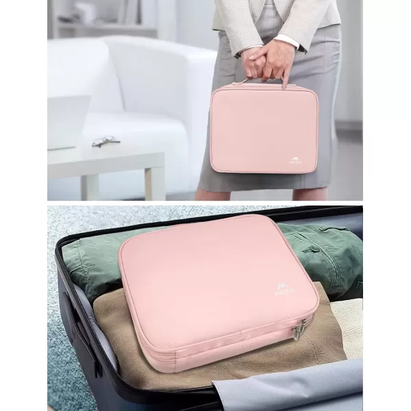 MATEIN Electronics Organizer Travel Case Water Resistant Cable Organizer Bag for Travel Essentials Tech Travel Gifts for Men Cable Storage Bag as Travel Accessories for Phone Cord iPad Black6Pink Large