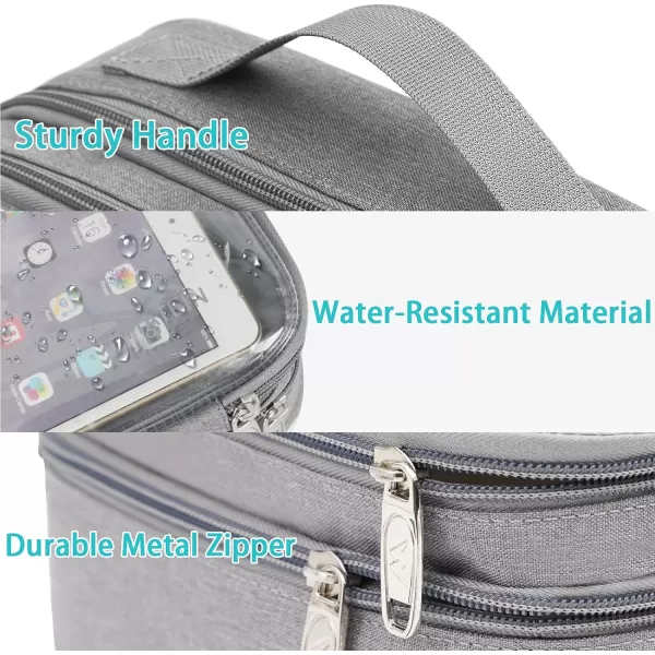 MATEIN Electronics Organizer Travel Case Water Resistant Cable Organizer Bag for Travel Essentials Tech Travel Gifts for Men Cable Storage Bag as Travel Accessories for Phone Cord iPad Black3  Clear Grey Medium