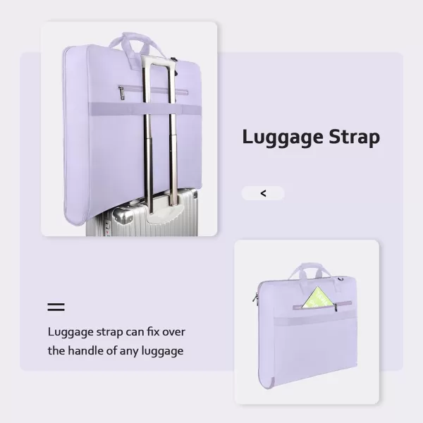 MATEIN Garment Bag for Travel Large Carry on Garment Bags with Strap for Business Waterproof Hanging Suit Luggage Bag for Men Women Wrinkle Free Suitcase Cover for Shirts Dresses Coats BlackPurple