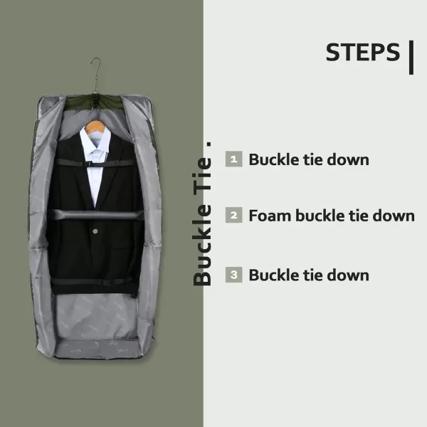 MATEIN Garment Bag for Travel Large Carry on Garment Bags with Strap for Business Waterproof Hanging Suit Luggage Bag for Men Women Wrinkle Free Suitcase Cover for Shirts Dresses Coats BlackGreen