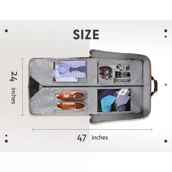 MATEIN Garment Bag for Travel Large Carry on Garment Bags with Strap for Business Waterproof Hanging Suit Luggage Bag for Men Women Wrinkle Free Suitcase Cover for Shirts Dresses Coats BlackBlack Stripe