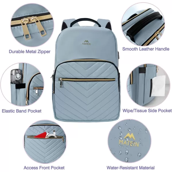 MATEIN Laptop Backpack for Women Anti Theft 156 inch College School Bookbag for Girls with USB Charging Port Water Resistant Stylish Travel Computer Work Backpack with RFID Pocket for Nurse Purple156inch Blue