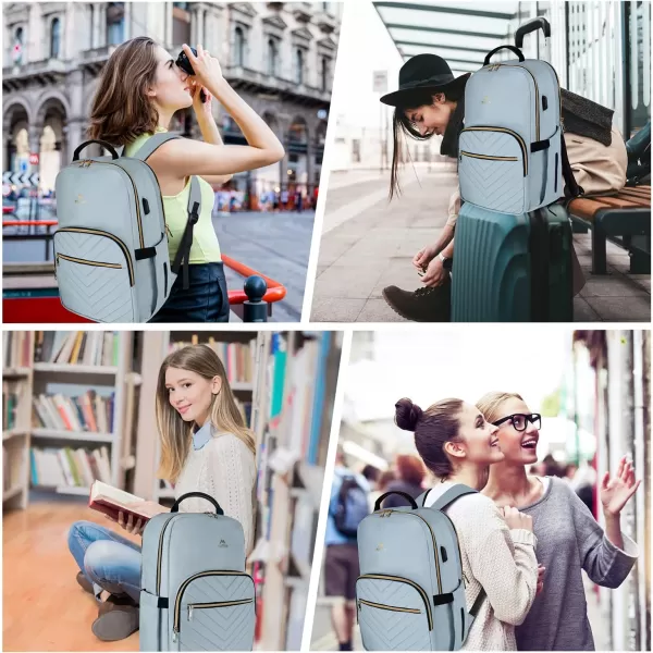 MATEIN Laptop Backpack for Women Anti Theft 156 inch College School Bookbag for Girls with USB Charging Port Water Resistant Stylish Travel Computer Work Backpack with RFID Pocket for Nurse Purple156inch Blue