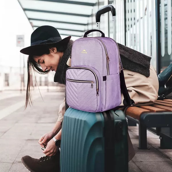 MATEIN Laptop Backpack for Women Anti Theft 156 inch College School Bookbag for Girls with USB Charging Port Water Resistant Stylish Travel Computer Work Backpack with RFID Pocket for Nurse Purple17inch Purple