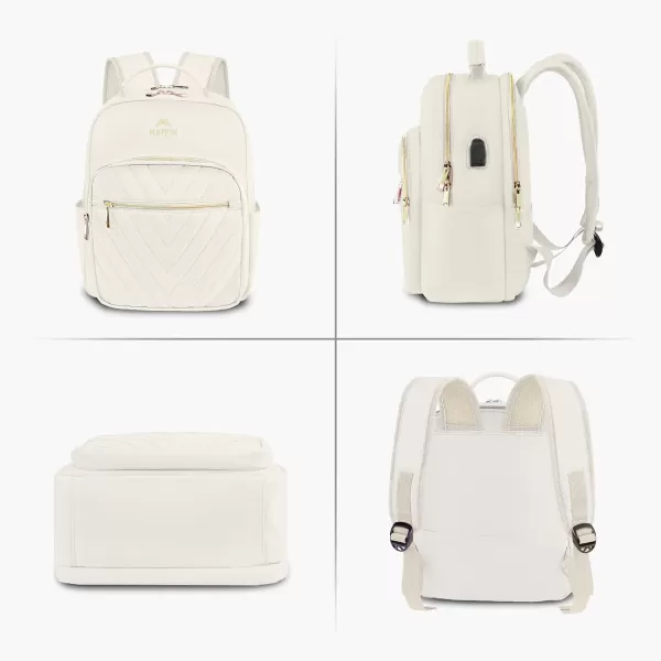 MATEIN Mini Backpack for Women Waterproof Stylish Daypack Purse Shoulder Bag with USB Charging Port Lightweight Small Casual Daily Travel Ladies Gift for Work College 2pcs Sets BlackSmall Beige